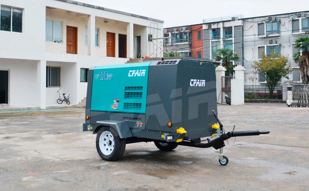 trailer mounted portable air compressor