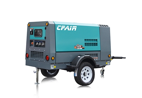 CF185MI-10 CFAIR 185 CFM 10 Bar Mobile Diesel Air Compressor Enhanced Power for Versatile Applications