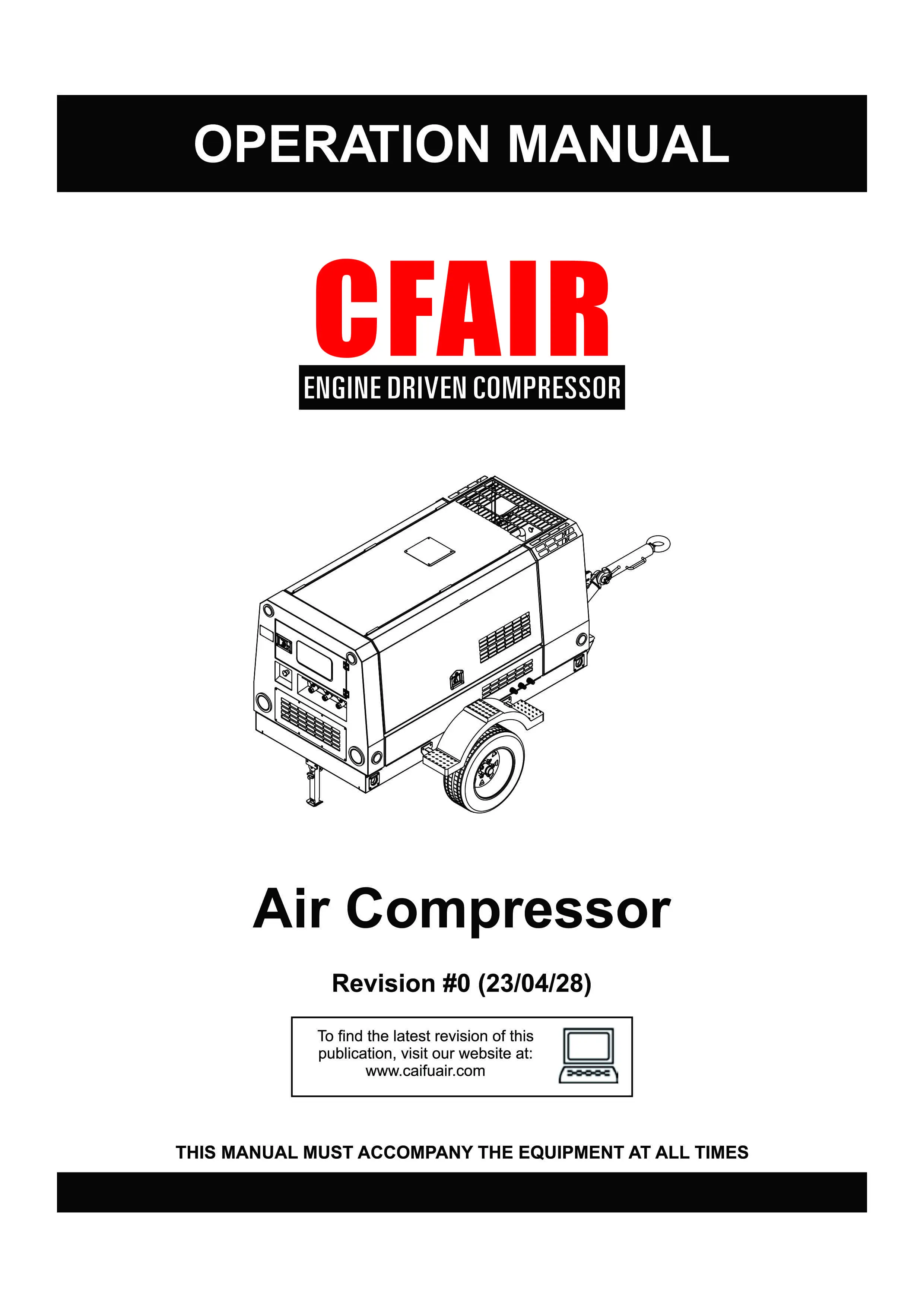 OPERATE MANUAL-PORTABLE AIR COMPRESSOR