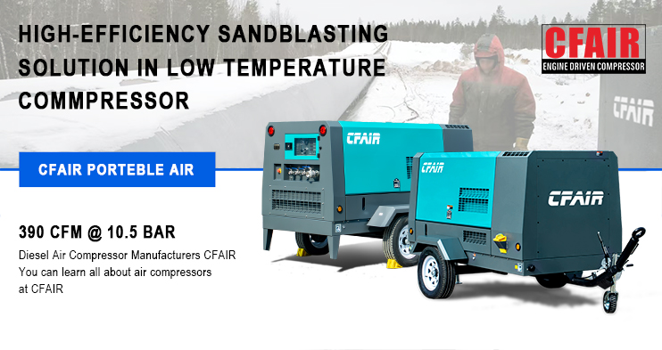 新闻：CF390M-10.5_Diesel_Air_Compressor_High-efficiency_sandblasting_solution_in_low_temperature_environment.jpg