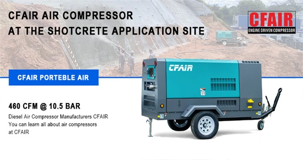 CFAIR Air Compressor Shotcrete Operation