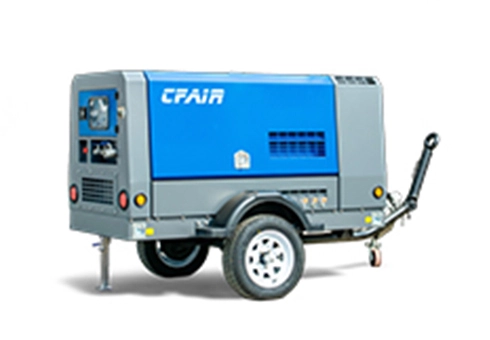 CF185MF-7 185 CFM 7 Bar Portable Diesel Engine Screw Air Compressor with Wheels