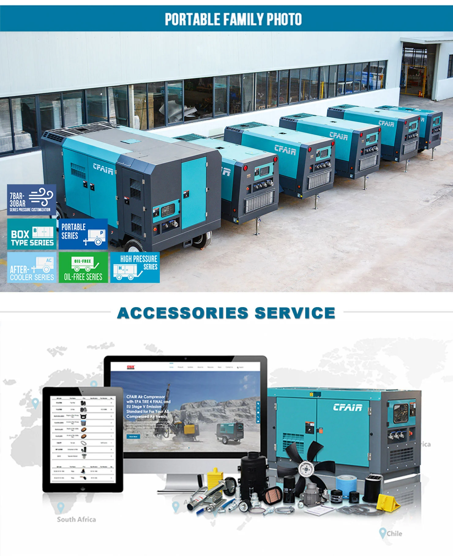 390cfm Portable Diesel Air Compressor