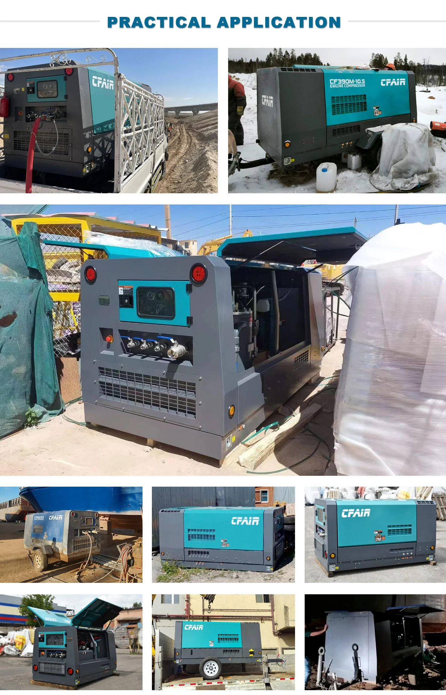 390cfm Portable Diesel Air Compressor