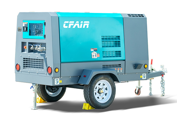 CF265MI-7 CFAIR 265 CFM 7 Bar Durable Diesel Screw Air Compressor